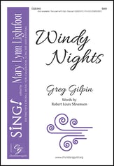 Windy Nights SAB choral sheet music cover